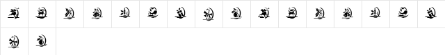 KR Christmas Dings One Regular  glyph index