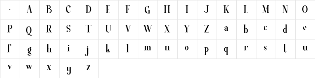 Average Regular  glyph index