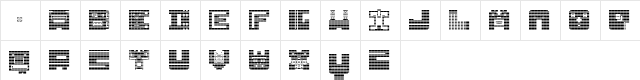 00ne Heterodoxa Grid Regular  glyph index