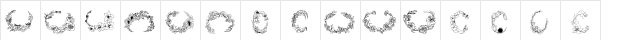 DBL Flower Delight Regular  glyph index