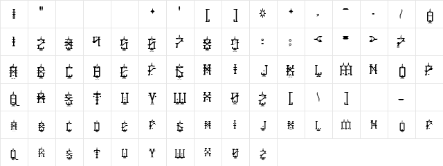 Baby Toys Regular  glyph index