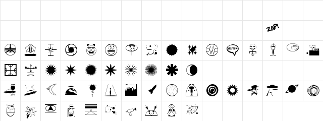 Oasis Regular  glyph index