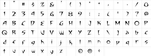 CC Adamantium Fang  glyph index