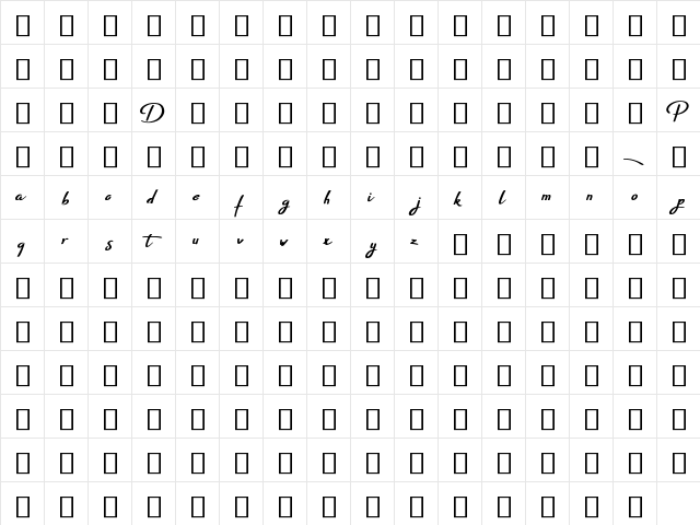 Pepitas Demo  glyph index