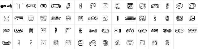 MesoAmerica Dings Regular  glyph index