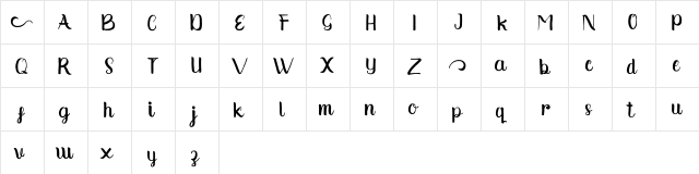 Syantic Regular  glyph index