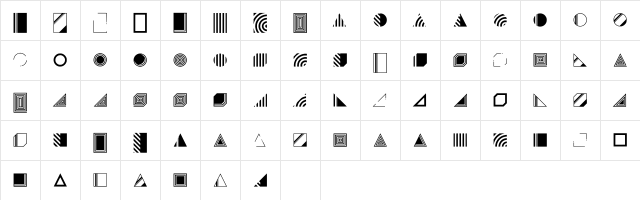 Instantdecoadvance Regular  glyph index