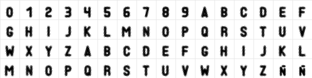 TRAMAPUNTO Book  glyph index