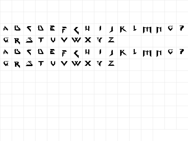 Psycnosis Regular  glyph index