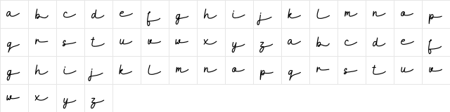 MaidenhairDEMO Regular  glyph index