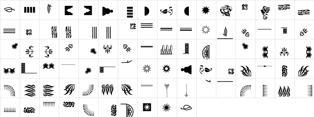 BordersOrnaments P02  glyph index