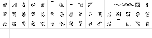 Trellace-Caps Normal  glyph index