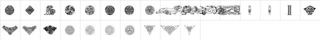 Celtic Elements II Regular  glyph index