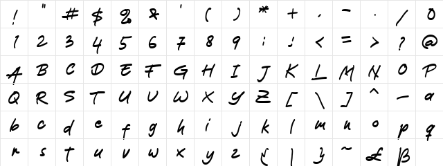 Gamoda Regular  glyph index