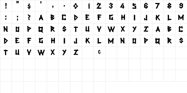 AnticCapsSSK Regular  glyph index
