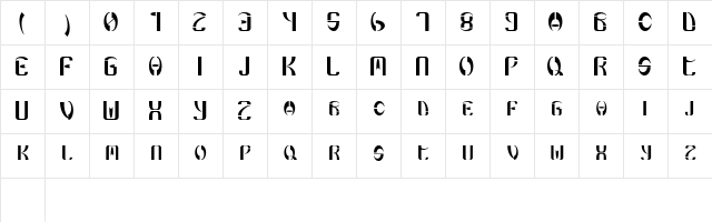 SpaceLove Regular  glyph index