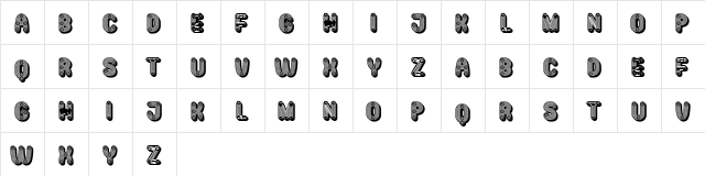 Mangalica Extravagant Filled Regular  glyph index