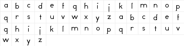 New Regular  glyph index