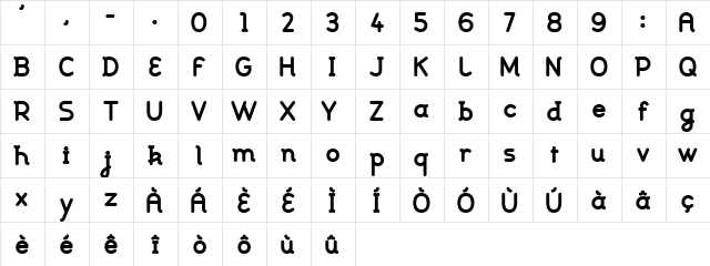 Johanna bold Johanna bold  glyph index