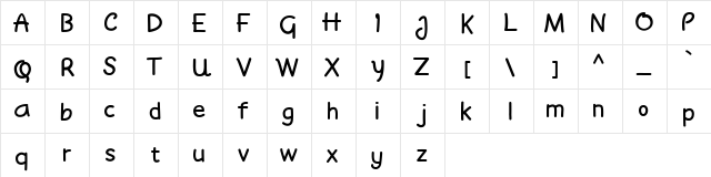 Moyudan Demo Regular  glyph index