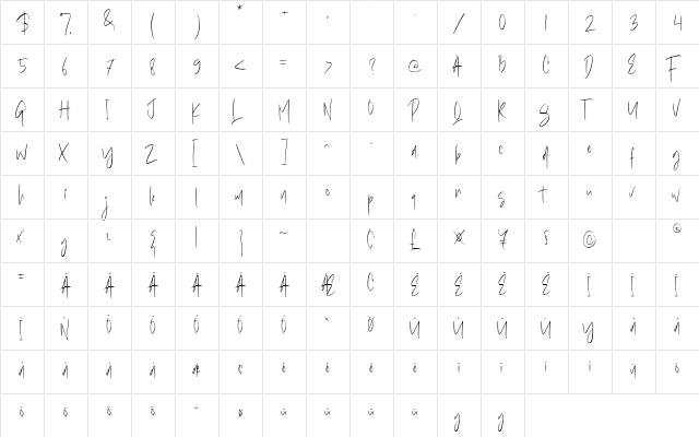 Arrival Of Companies Regular  glyph index