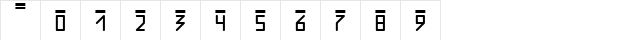 PostIndexBlack Bold  glyph index