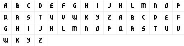 SuperBefok Regular  glyph index