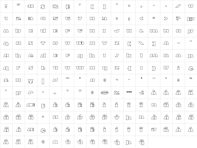 Black Bishop Outline Outline  glyph index