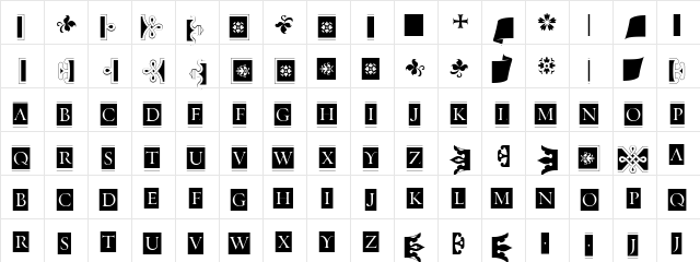 RequiemOrnaments Medium  glyph index