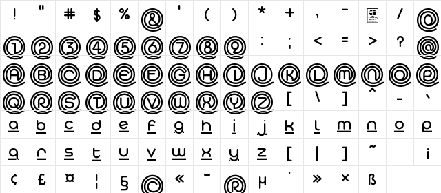 At The Midday Underline Demo Regular  glyph index