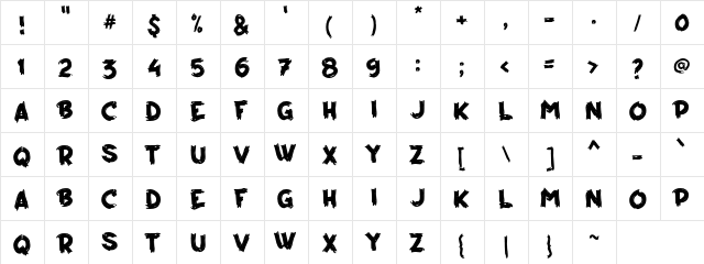 a Arang Regular  glyph index