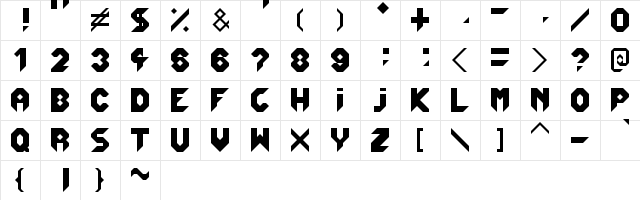 Order Of Elephants Regular  glyph index