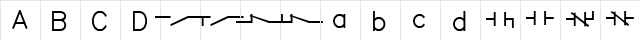 AcadEref Regular  glyph index