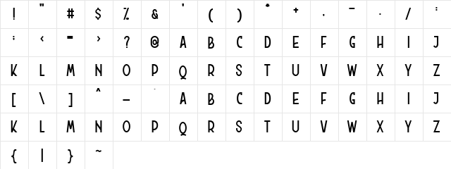 Hurson Regular  glyph index