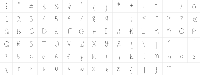 GirlNextDoor Medium  glyph index