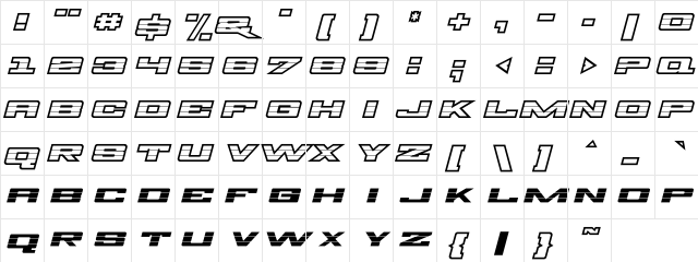 Z28 Regular  glyph index