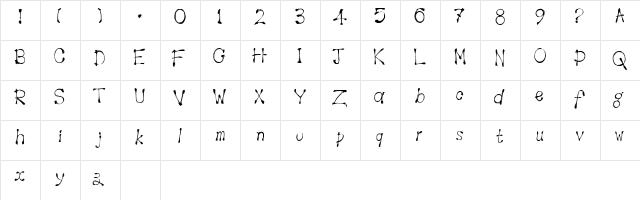 Lean Regular  glyph index