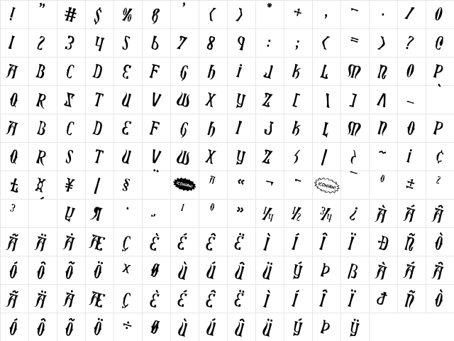 Xiphos Counter-Rotated Counter-Rotated  glyph index