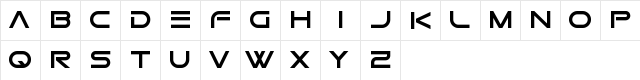 Gtek Nova Regular  glyph index