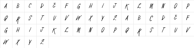 Vtks Beautizinea Regular  glyph index