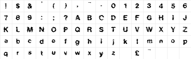Lower-WestSide Regular  glyph index