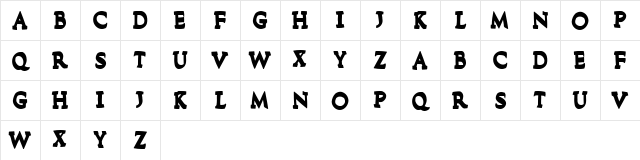 Flood In London Regular  glyph index