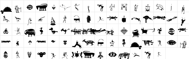 Ethno Medium  glyph index