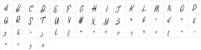 Hatedo FREE Regular  glyph index