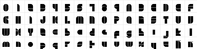 DE STIJL Normal  glyph index