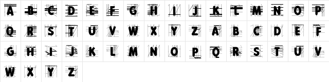 DadaGridD Regular  glyph index