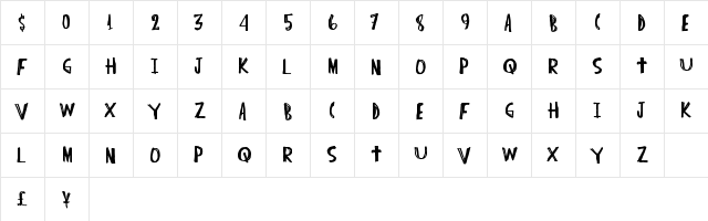 IndieHype Regular  glyph index
