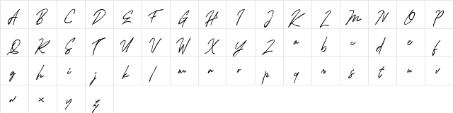 Hollims FREE Regular  glyph index