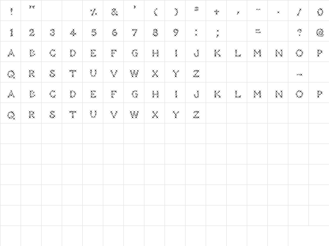 GalaxyfaceAno Regular  glyph index