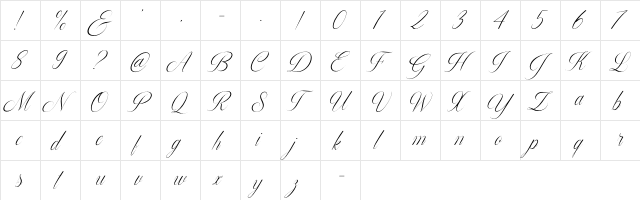 Mugello Regular  glyph index